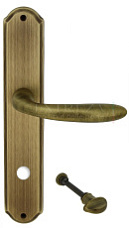 Дверная ручка Extreza "COMO" (Комо) 322 на планке PL01 WC матовая бронза F03