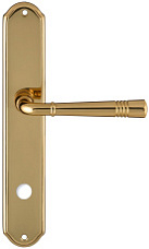 Дверная ручка Extreza "GUSTO" 334 на планке PL01 полированная латунь F01 сантехническая завертка WC