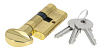 Цилиндровый механизм Extreza AS-60C-KNOB-1 30x30 мм, ключ-вертушка, полированная латунь F01