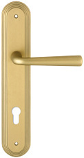 Дверная ручка Extreza "SANDRO" (Сандро) 332 на планке PL05 матовая латунь F02 под цилиндр CYL