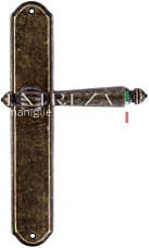 Дверная ручка Extreza "DANIEL" (Даниел) 308 на планке PL01 античная бронза F23