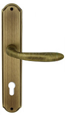 Дверная ручка Extreza "COMO" (Комо) 322 на планке PL01 CYL матовая бронза F03