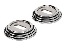 Накладка дверная под ключ буратино Extreza KEY-R05 натуральное серебро + черный F24