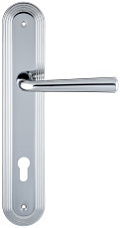 Дверная ручка Extreza "SANDRO" (Сандро) 332 на планке PL05 CYL полированный хром F04