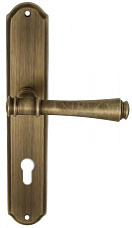 Дверная ручка Extreza "PIERO" (Пиеро) 326 на планке PL01 CYL матовая бронза F03