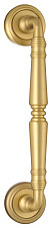 Ручка дверная скоба Extreza "PETRA" (межос. 210 мм) на розетке R01 матовая латунь F02