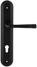 Дверная ручка Extreza "GUSTO" 334 на планке под цилиндр PL05-CYL черный матовый F22