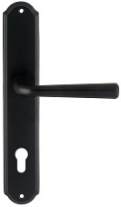 Дверная ручка Extreza "SANDRO" (Сандро) 332 на планке PL01 черный F22 под цилиндровый механизм CYL