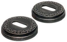 Накладка дверная под ключ буратино Extreza KEY-R06 античное серебро F45