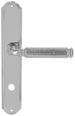 Дверная ручка Extreza "BENITO" (Бенито) 307 на планке PL01 полированный хром F04 под фиксатор WC