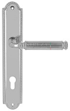 Дверная ручка Extreza "BENITO" (Бенито) 307 на планке PL03 полированный хром F04 под цилиндровый механизм CYL