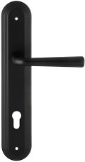 Дверная ручка Extreza "SANDRO" (Сандро) 332 на планке PL05 черный F22 под цилиндр CYL