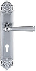 Дверная ручка Extreza "ANNET" 329 на планке PL02 матовый хром F05 / полированный хром F04 под цилиндровый механизм CYL
