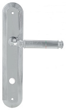 Дверная ручка Extreza "BENITO" (Бенито) 307 на планке PL05 полированный хром F04 сантехническая завертка WC