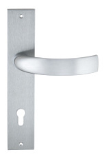 Дверная ручка на планке Extreza CASCATA-PL11-CYL-85-F05 (CASCATA 140) матовый хром