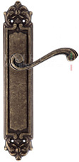 Дверная ручка Extreza "LINA" (Лина) 313 на планке PL02 античная бронза F23