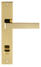 Дверная ручка на планке Extreza ENZO-PL13-WC96-PVD-F06 (ENZO 117) полированная латунь PVD