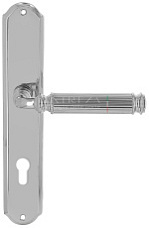 Дверная ручка Extreza "BENITO" (Бенито) 307 на планке PL01 полированный хром F04 под цилиндр CYL