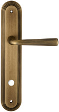Дверная ручка Extreza "SANDRO" (Сандро) 332 на планке PL05 матовая бронза F03 под фиксатор WC