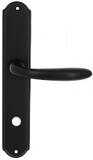 Дверная ручка Extreza "COMO" (Комо) 322 на планке PL01 WC черный матовый F22