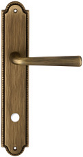 Дверная ручка Extreza "SANDRO" (Сандро) 332 на планке PL03 матовая бронза F03 под фиксатор WC