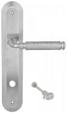 Дверная ручка Extreza "BENITO" (Бенито) 307 на планке PL05 матовый хром F05 сантехническая завертка WC