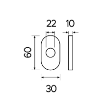 Фиксатор поворотный Extreza WC-R22-F20 матовый никель