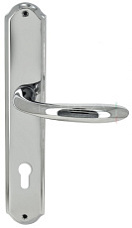 Дверная ручка Extreza "COMO" (Комо) 322 на планке PL01 CYL полированный хром F04