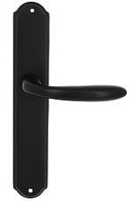 Дверная ручка Extreza "COMO" (Комо) 322 на планке PL01 черный матовый F22