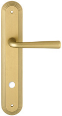 Дверная ручка Extreza "SANDRO" (Сандро) 332 на планке PL05 матовая латунь F02 под фиксатор WC