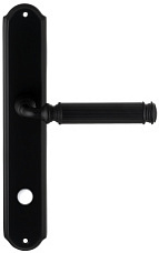 Дверная ручка Extreza "BENITO" (Бенито) 307 на планке PL01 черный матовый F22 сантехническая завертка WC
