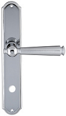 Дверная ручка Extreza "ANNET" 329 на планке PL01 матовый хром F05 / полированный хром F04 сантехническая завертка WC