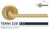 Extreza TERNI (Терни) 320 дверная ручка на розетке R03, цвет матовая латунь F02