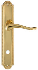 Дверная ручка Extreza "ARIANA" (Ариана) 333 на планке PL03 полированная латунь F01 сантехническая завертка WC