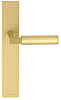 Дверная ручка на планке Extreza STEM-PL13-F07-F02 (STEM 135) матовая латунь глянец / матовая латунь