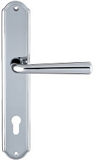 Дверная ручка Extreza "SANDRO" (Сандро) 332 на планке PL01 CYL полированный хром F04