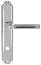 Дверная ручка Extreza "BENITO" (Бенито) 307 на планке PL03 полированный хром F04 сантехническая завертка WC