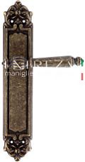 Дверная ручка Extreza "DANIEL" (Даниел) 308 на планке PL02 античная бронза F23