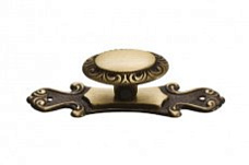 Мебельная ручка-кнопка с накладкой 10.701.B20