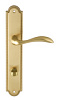 Дверная ручка на планке Extreza FLEXA-PL03-WC-96-F07 (FLEXA 335) матовая латунь глянец