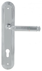 Дверная ручка Extreza "BENITO" (Бенито) 307 на планке PL05 полированный хром F04 под цилиндровый механизм CYL