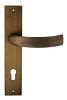 Дверная ручка на планке Extreza CASCATA-PL11-CYL-85-F03 (CASCATA 140) матовая бронза