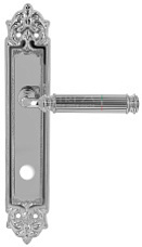 Дверная ручка Extreza "BENITO" (Бенито) 307 на планке PL02 полированный хром F04 сантехническая завертка WC