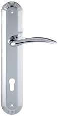 Дверная ручка Extreza "SIMONA" (Симона) 314 на планке PL05-CYL-85 полированный хром F04