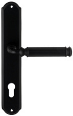 Дверная ручка Extreza "BENITO" (Бенито) 307 на планке PL01 черный матовый F22 под цилиндровый механизм CYL