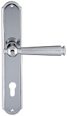 Дверная ручка Extreza "ANNET" 329 на планке PL01 матовый хром F05 / полированный хром F04 под цилиндровый механизм CYL