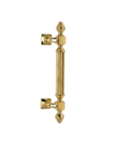 Ручка дверная скоба Extreza "IMPERO" 365 мм межосевое 235 мм, полированная латунь F01