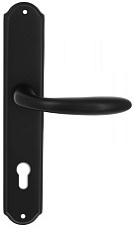 Дверная ручка Extreza "COMO" (Комо) 322 на планке PL01 CYL черный матовый F22