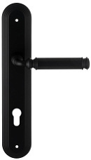 Дверная ручка Extreza "BENITO" (Бенито) 307 на планке PL05 черный F22 под цилиндровый механизм CYL